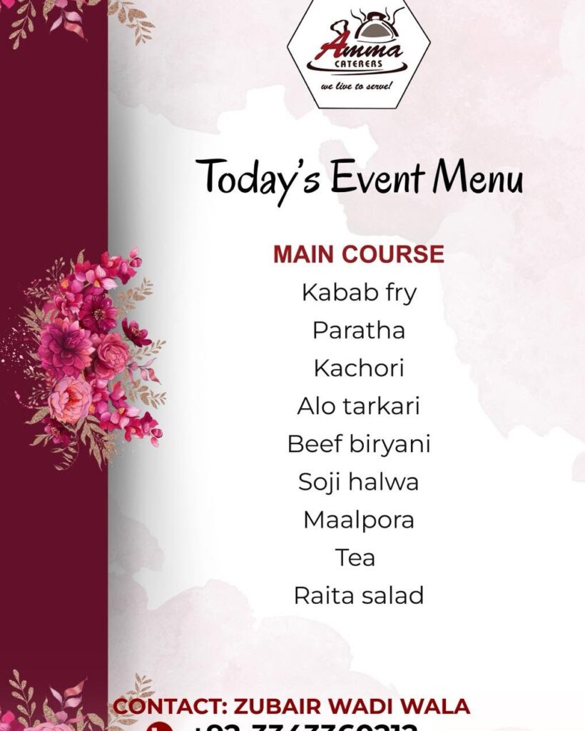Amma Caterers Menu