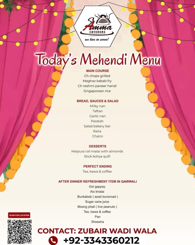 Amma Caterers Menu